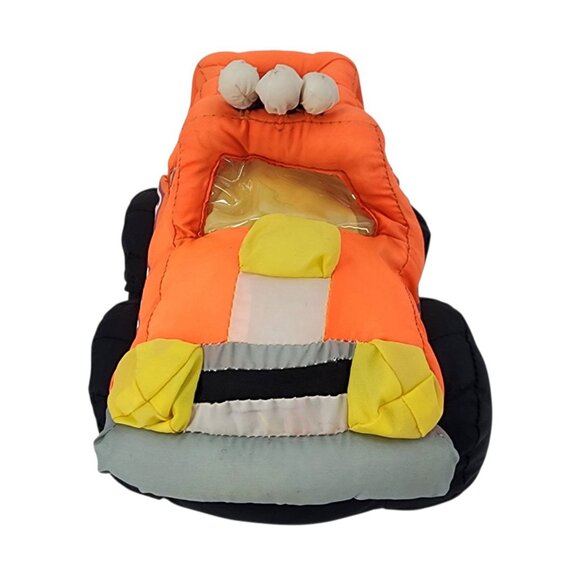 Vintage Good Stuff Monster Truck Plush Neon Orange 4 Wheel 38 BTP 1992 - Picture 2 of 13
